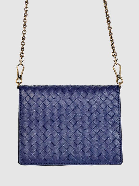 Bottega Veneta Intrecciato Woven Bag on Chain