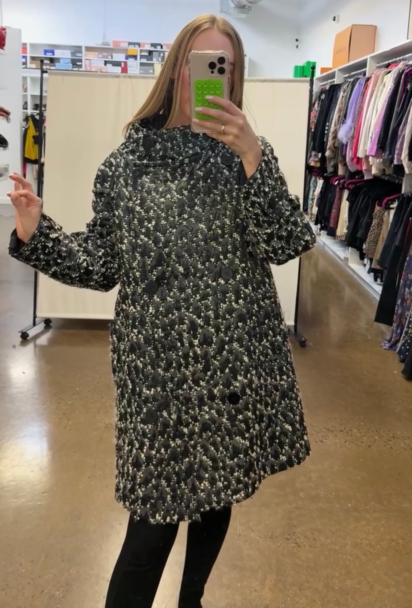 Versace - Black & White Tweed Jacket