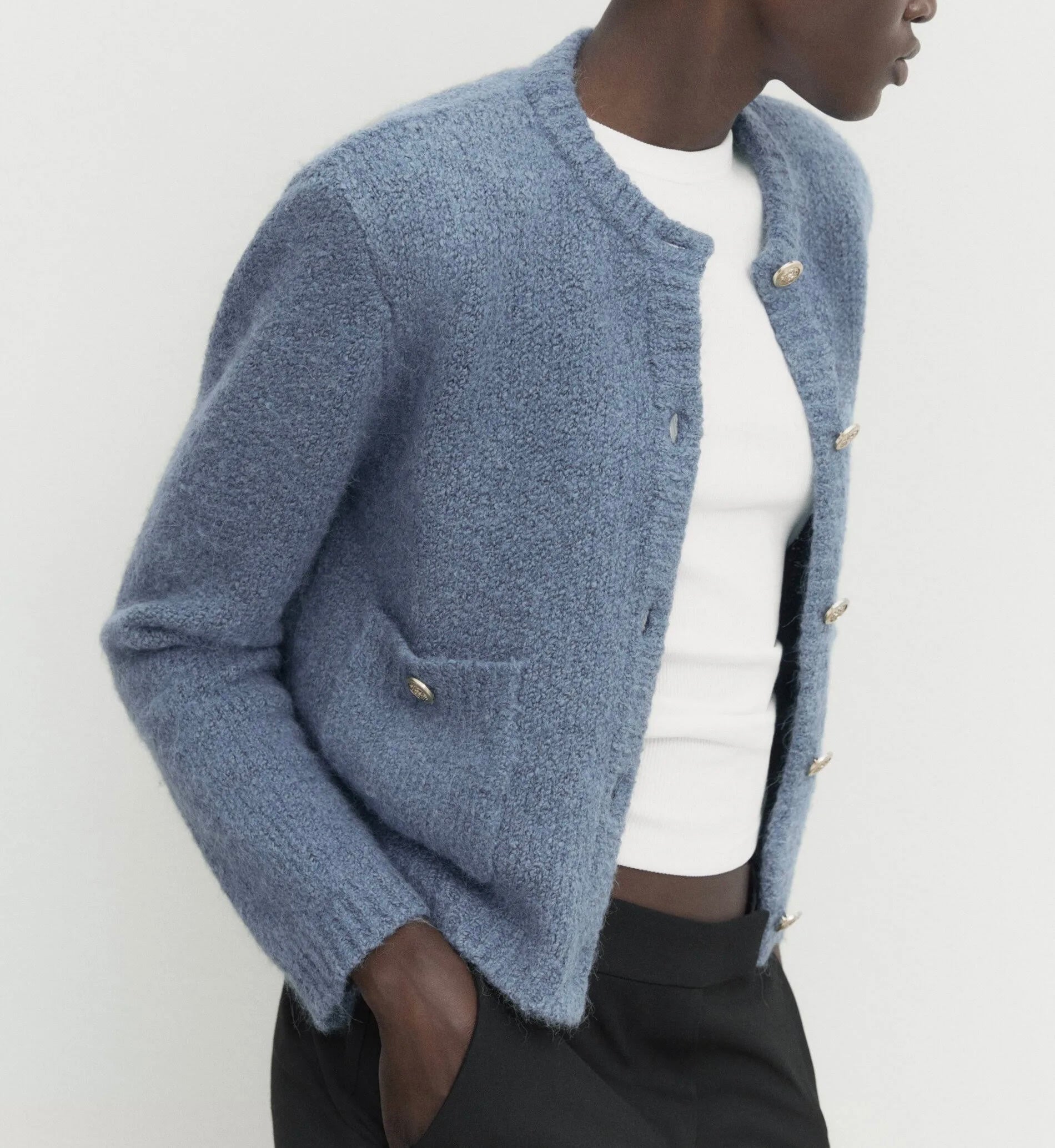 Massimo Dutti Mini Bouclé Cardigan