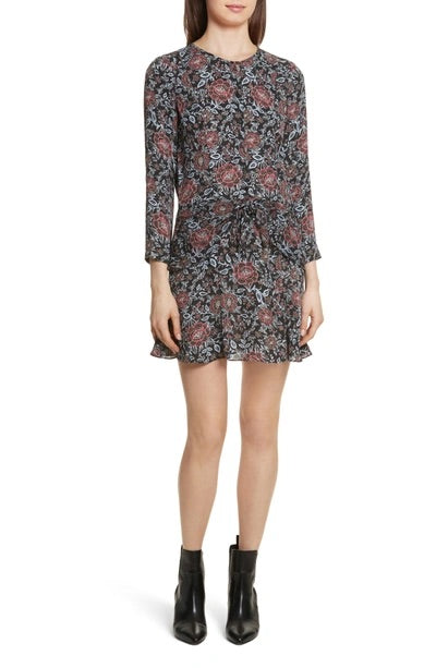 Veronica Beard Black Floral Dress