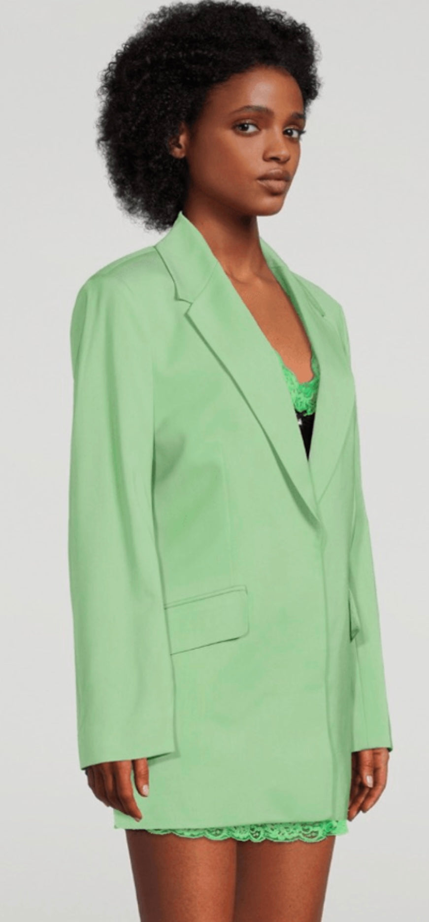 GAUGE81 Ratari Oversized Blazer in Light Green