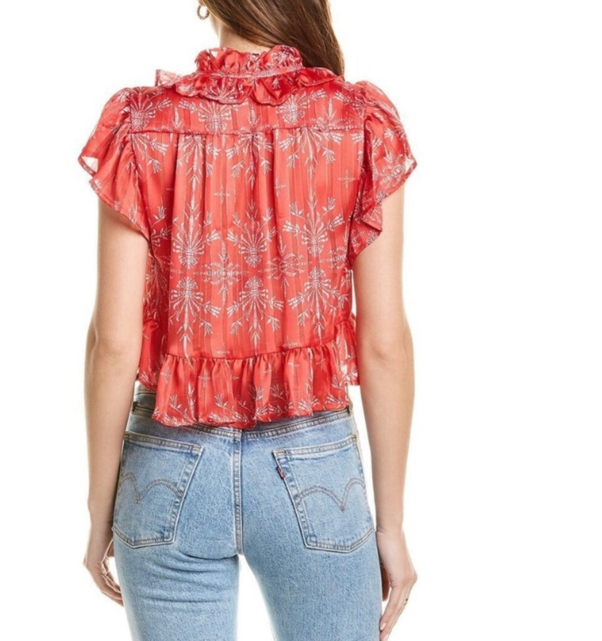 Sabina Musayev - Red Frill Blouse