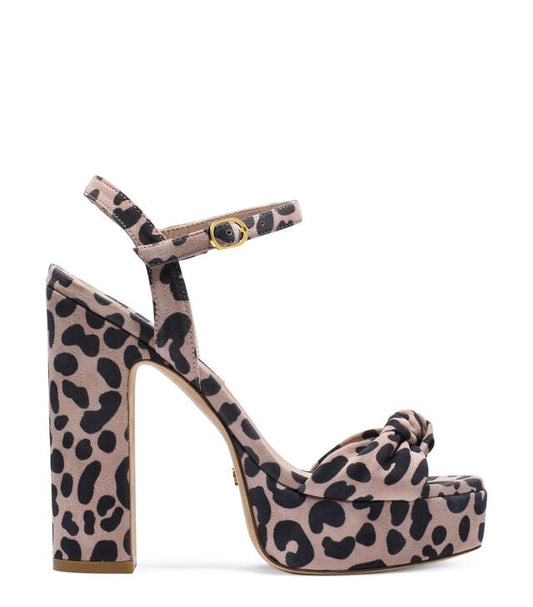 STUART WEITZMAN suede leopard print pumps