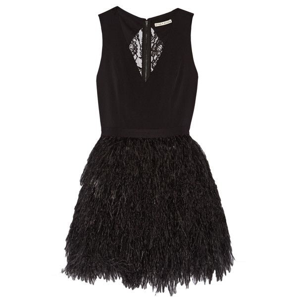 Alice & Olivia Mini Feather Dress