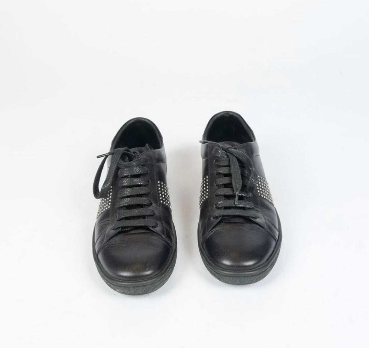 Saint Laurent Paris -Black Leather Studded