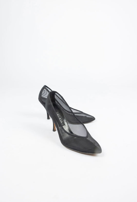 ALAIA - Black Mesh Pumps