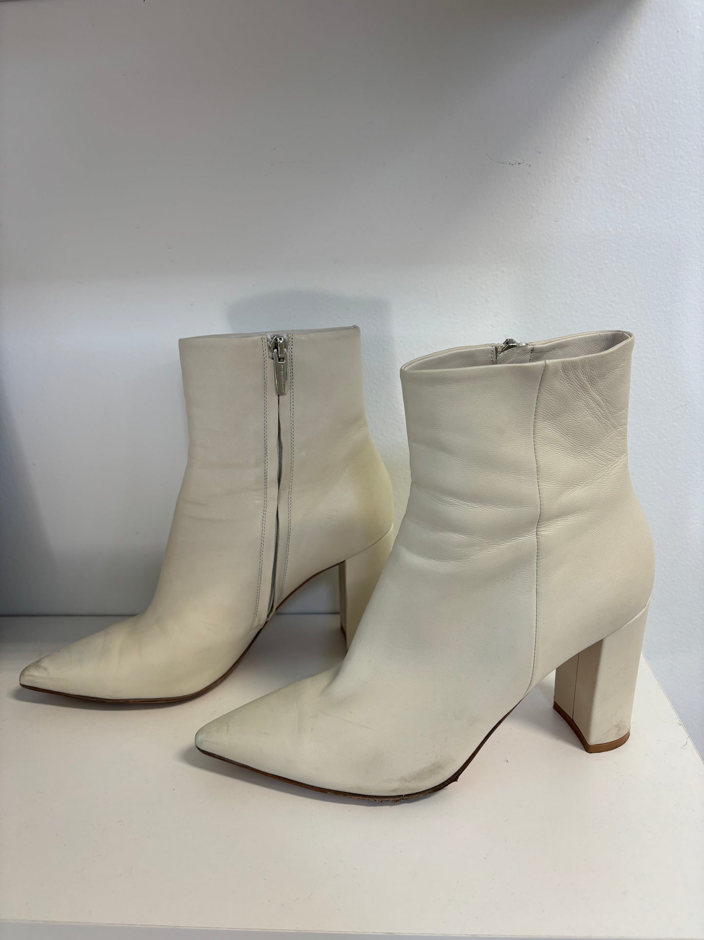 Gianvito Rosie Leather Heeled Booties