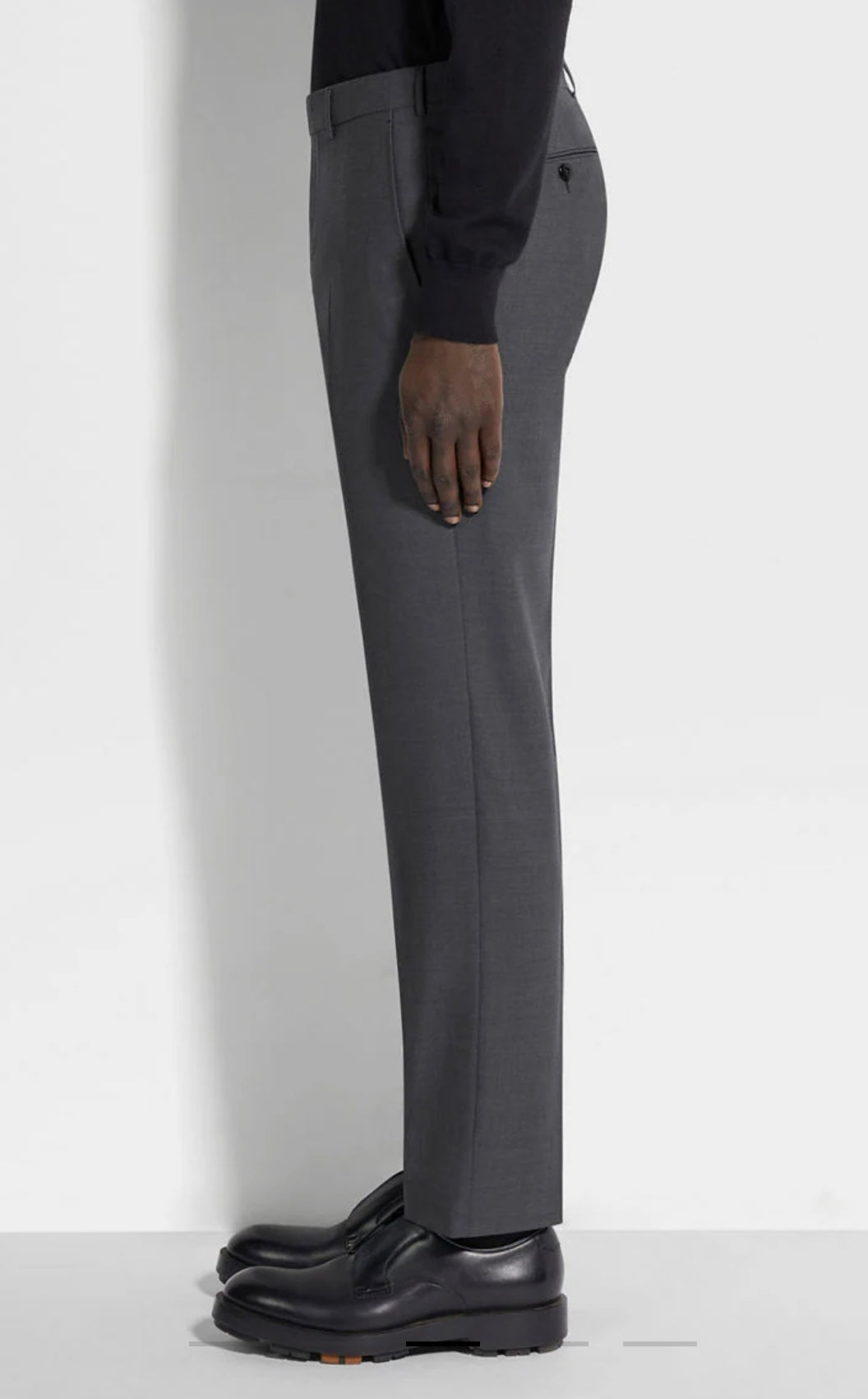 ZEGNA - DARK GREY HIGH PERFORMANCE™ WOOL PANTS