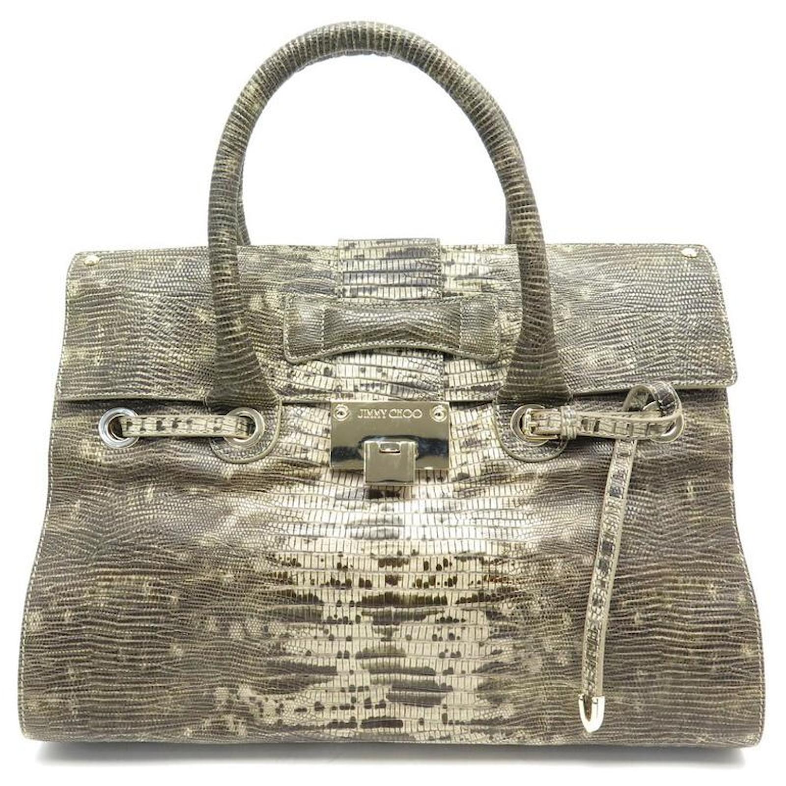 JIMMY CHOO rosalie cabas handbag in lizard