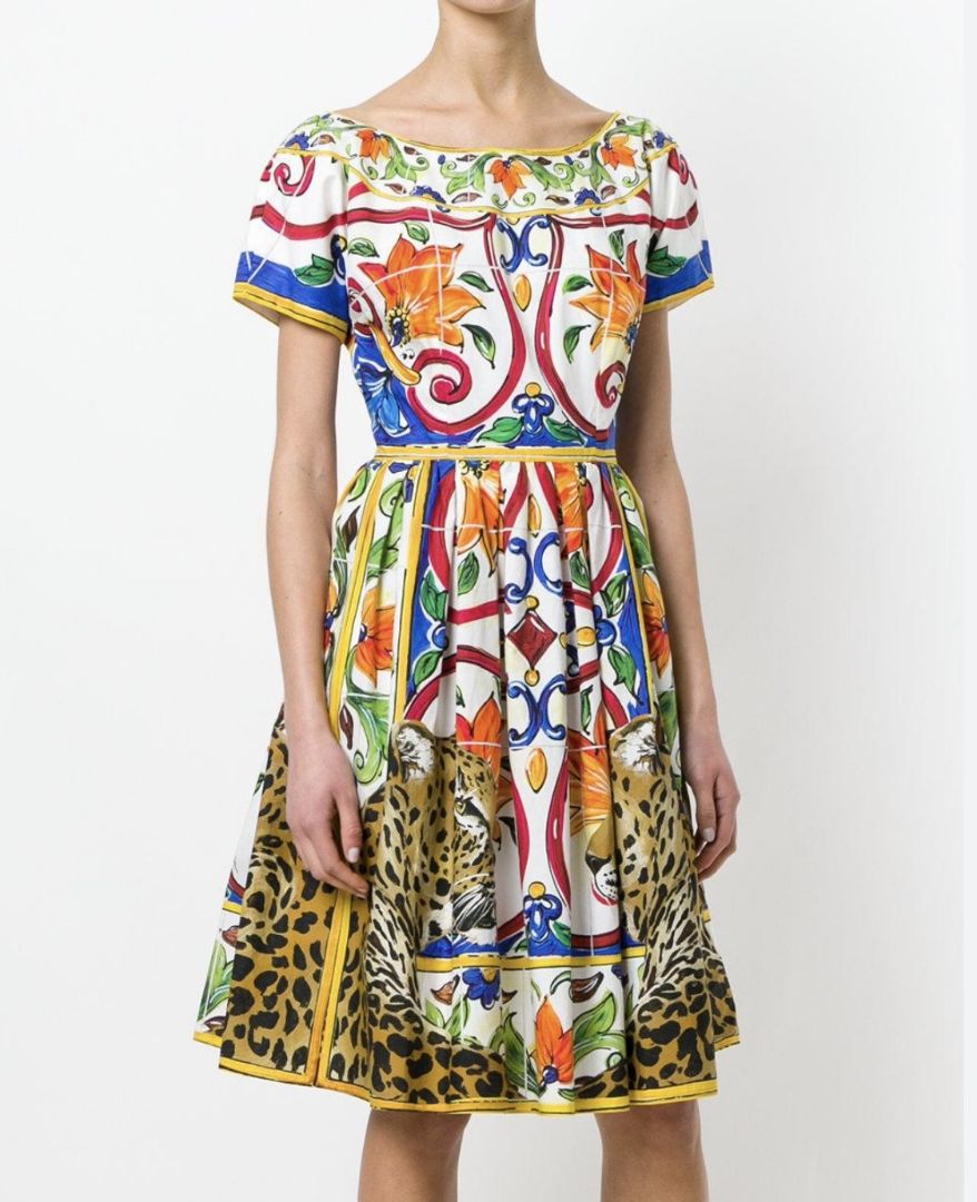Dolce & Gabbana Majolica Print Dress