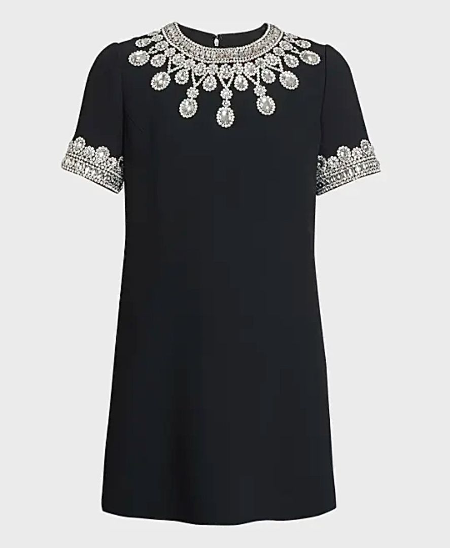 Andrew GN Jewel Collar Mini Dress