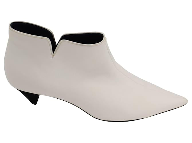 CELINE soft v-neck nappa lambskin booties