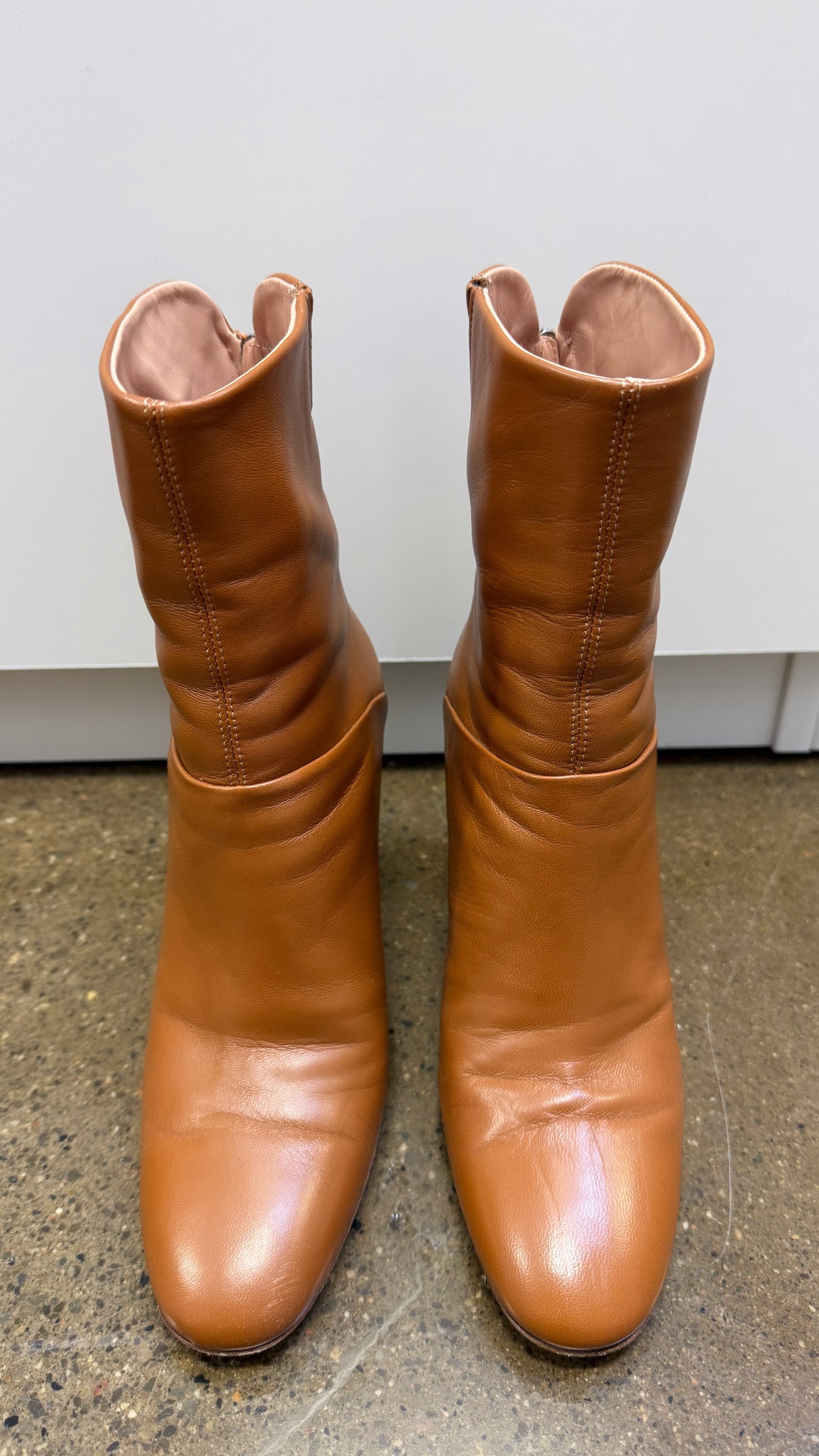 Acne Studios - Tan Butter Leather Booties