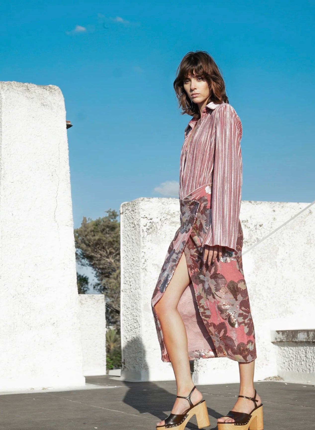 SABINA MUSAYEV - SMOKED PINK IVRI TOP
