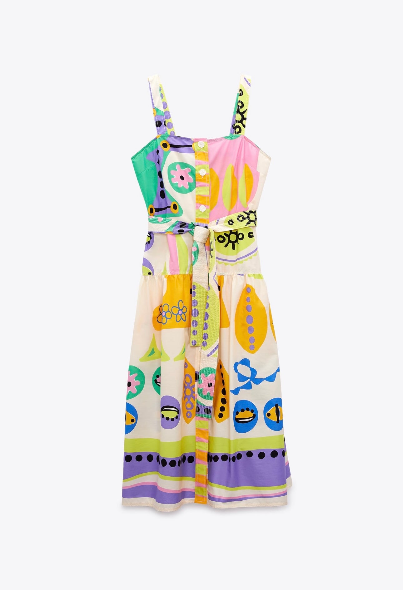 ZARA - Printed Midi Dress