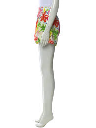 SIMON MILLER bright multicolour linen shorts, graffiti-like pattern