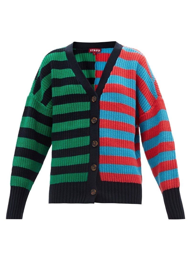 STAUD multicolour knit cardi