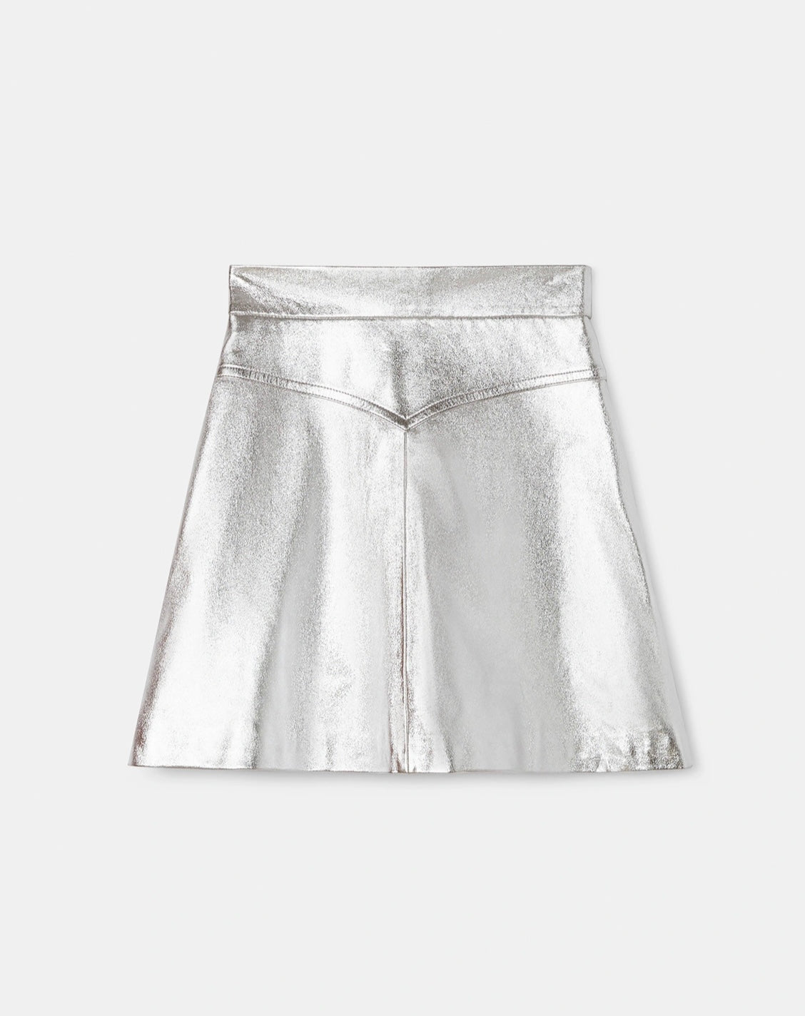 Tara JARMON Paris - 
Jasmin silver
 leather skirt