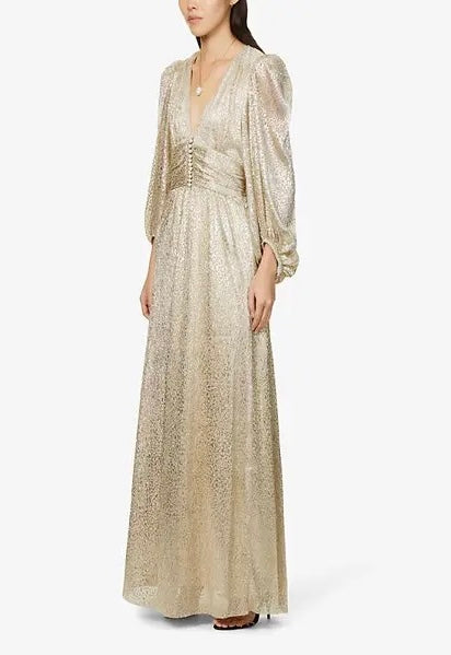 Ba&Sh Celie Metallic Dress