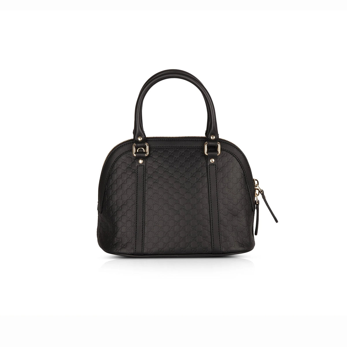 GUCCI black microguccissima mini dome leather bag GG monogram, no dust bag