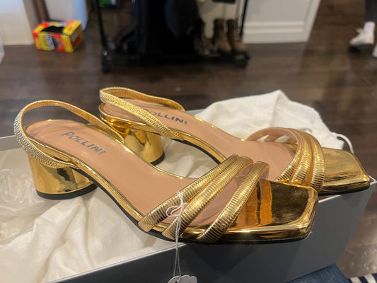 POLLINI gold strap sandals