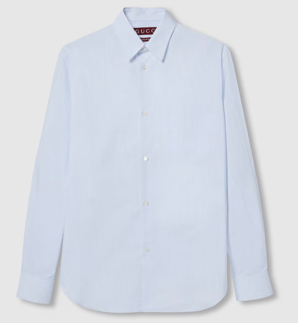 GUCCI Striped cotton poplin shirt