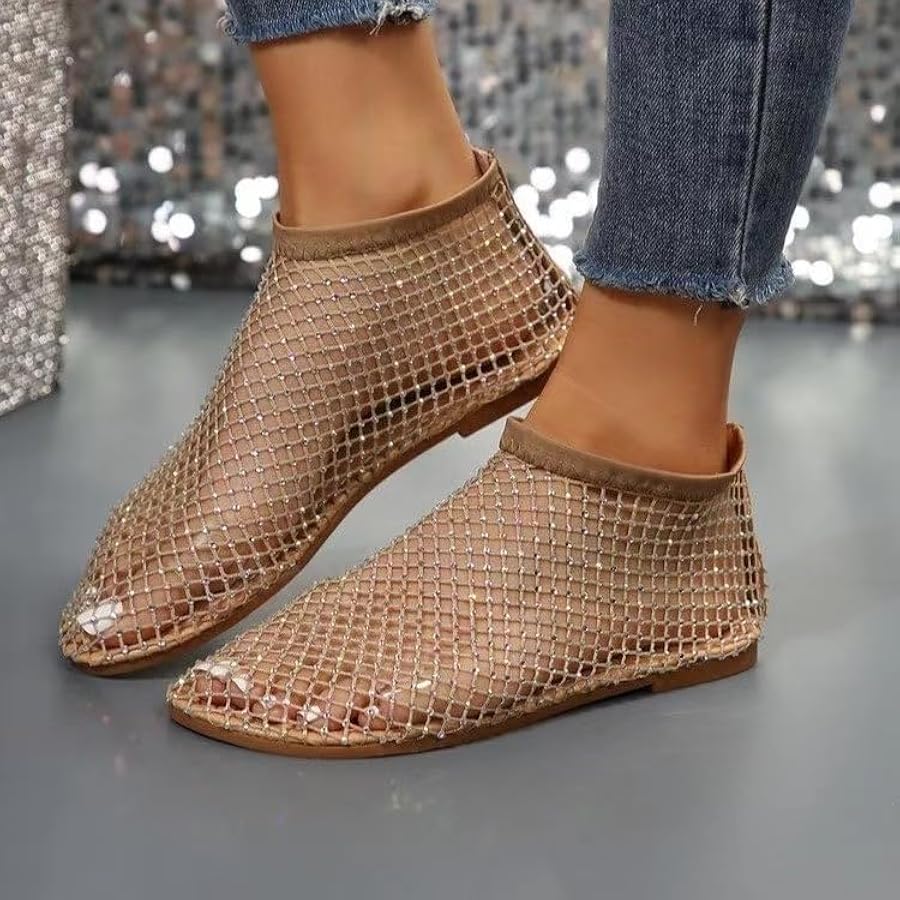 UNKNOWN BRAND mesh sparkling sandals