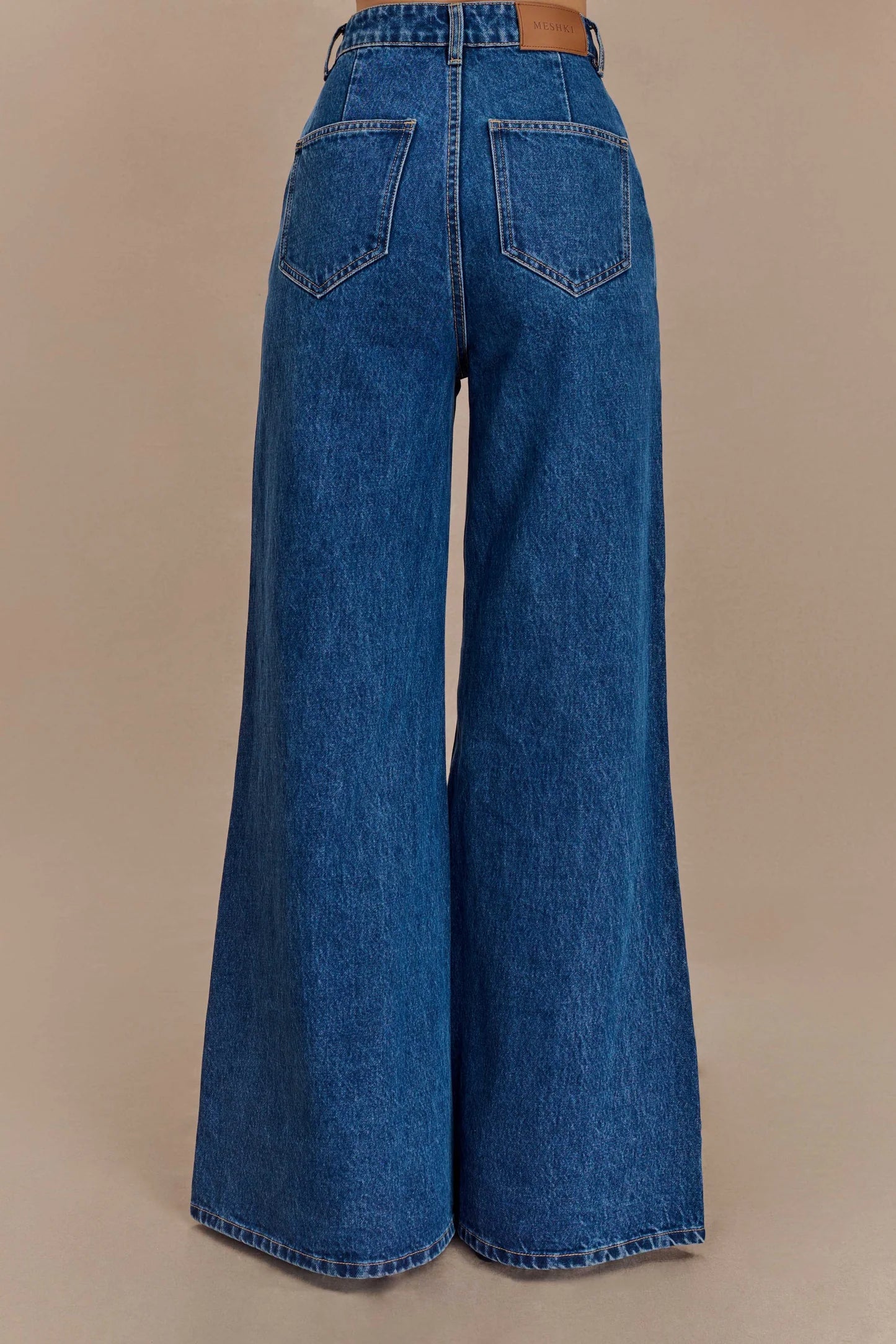 MESHKI Jen
Wide Leg Flare Denim Jeans