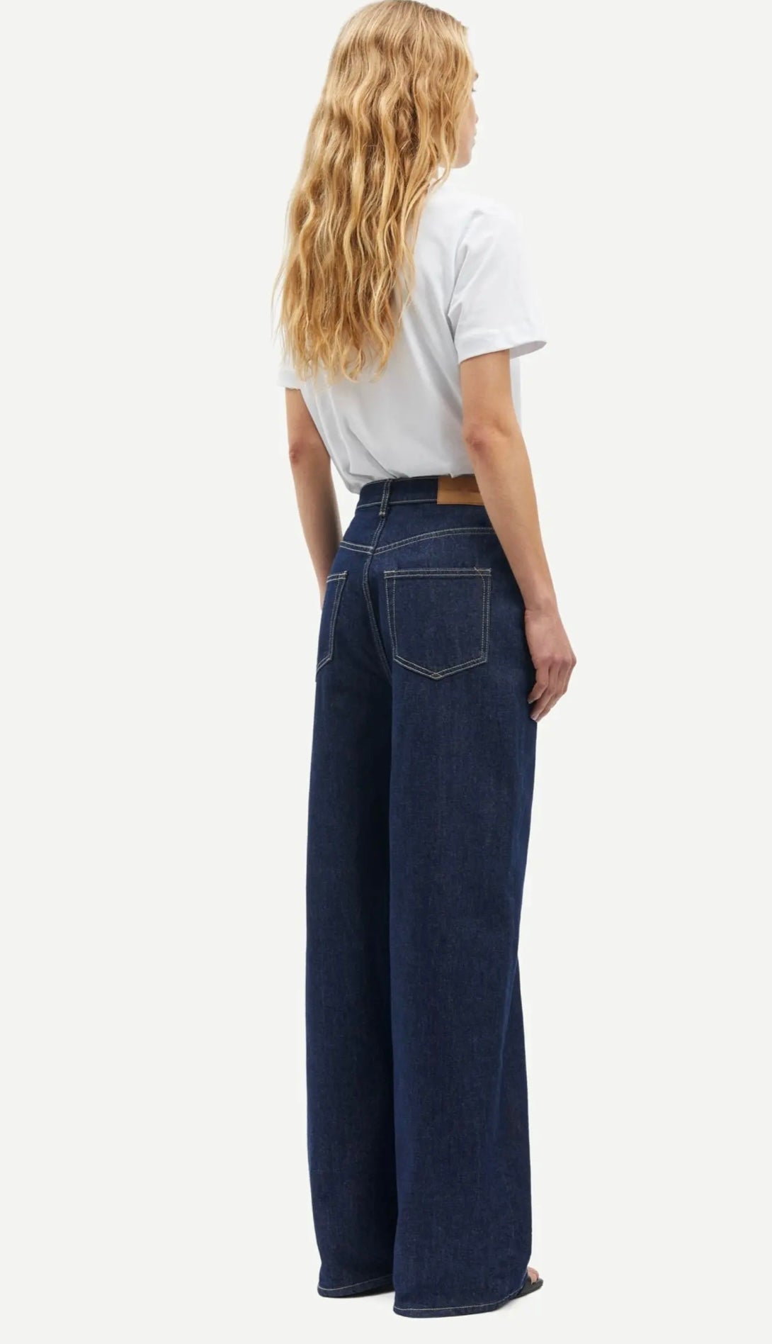 SAMSOE SAMSOE wide leg dark denim