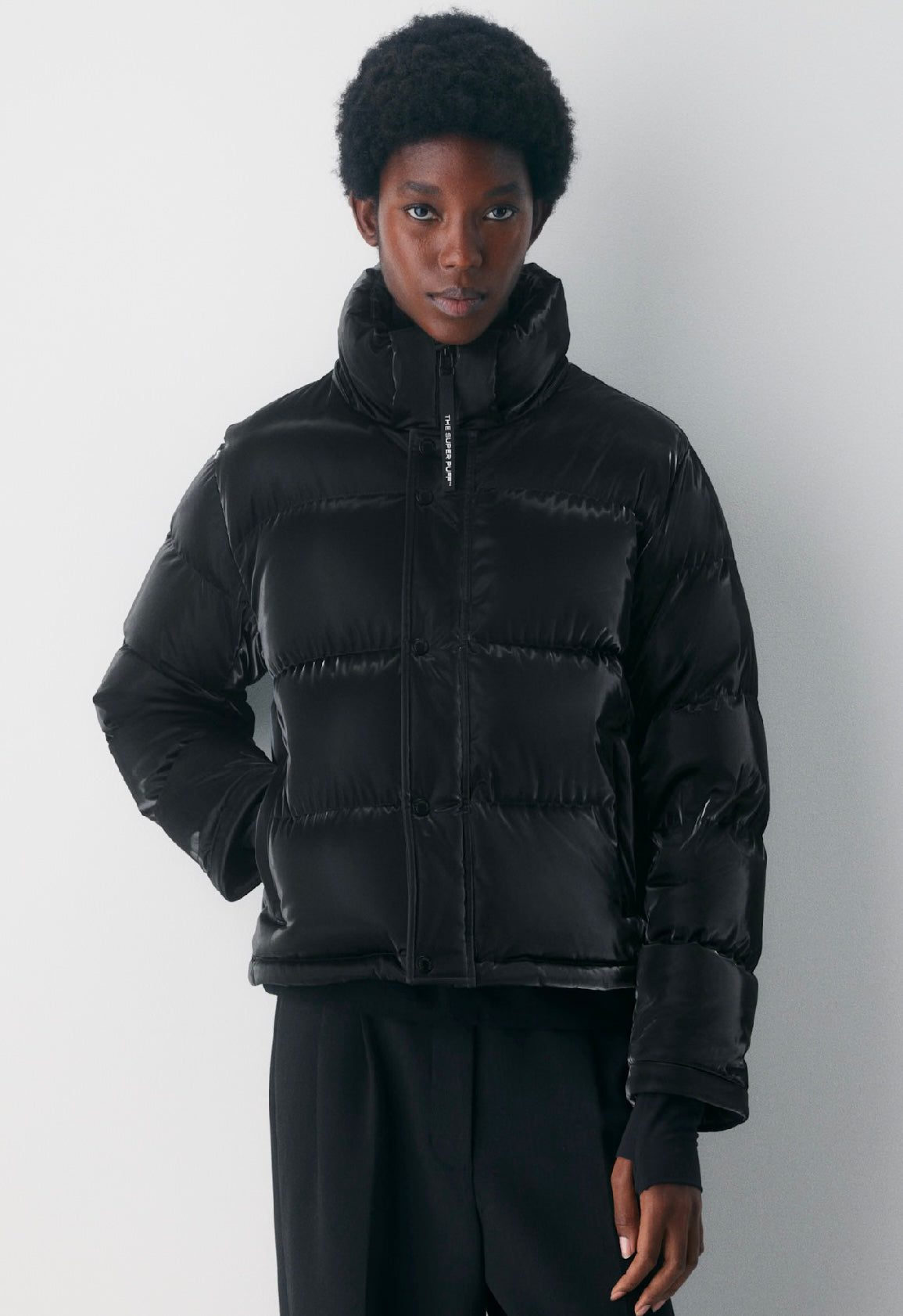 The Super Puff Shorty in Liquid Shine