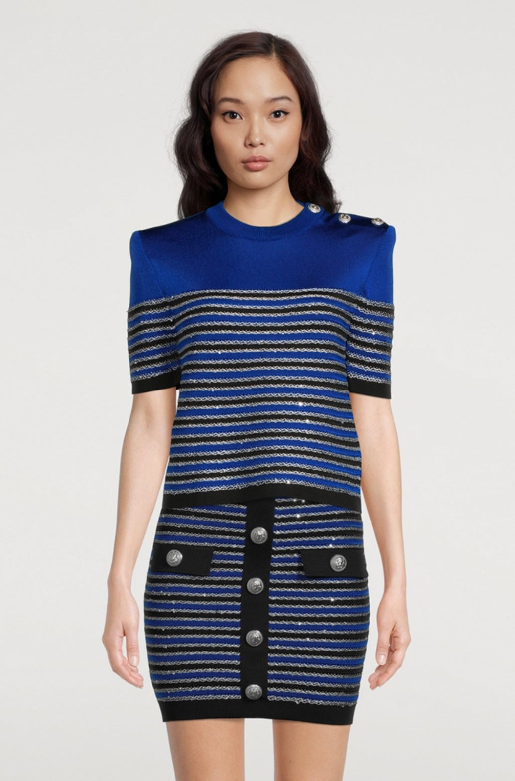 BALMAIN
Striped Knit Top