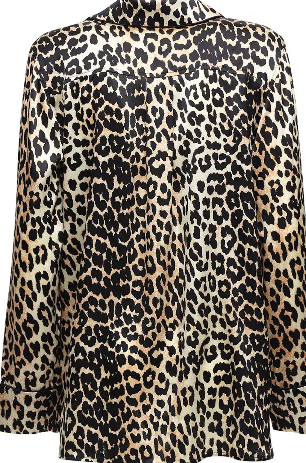 GANNI - Leopard Print Stretch Silk Pajamas