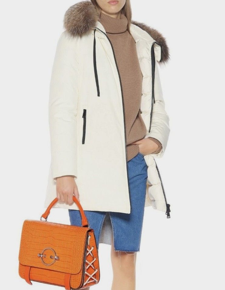 Moncler Midi Winter Coat with Removable Fur