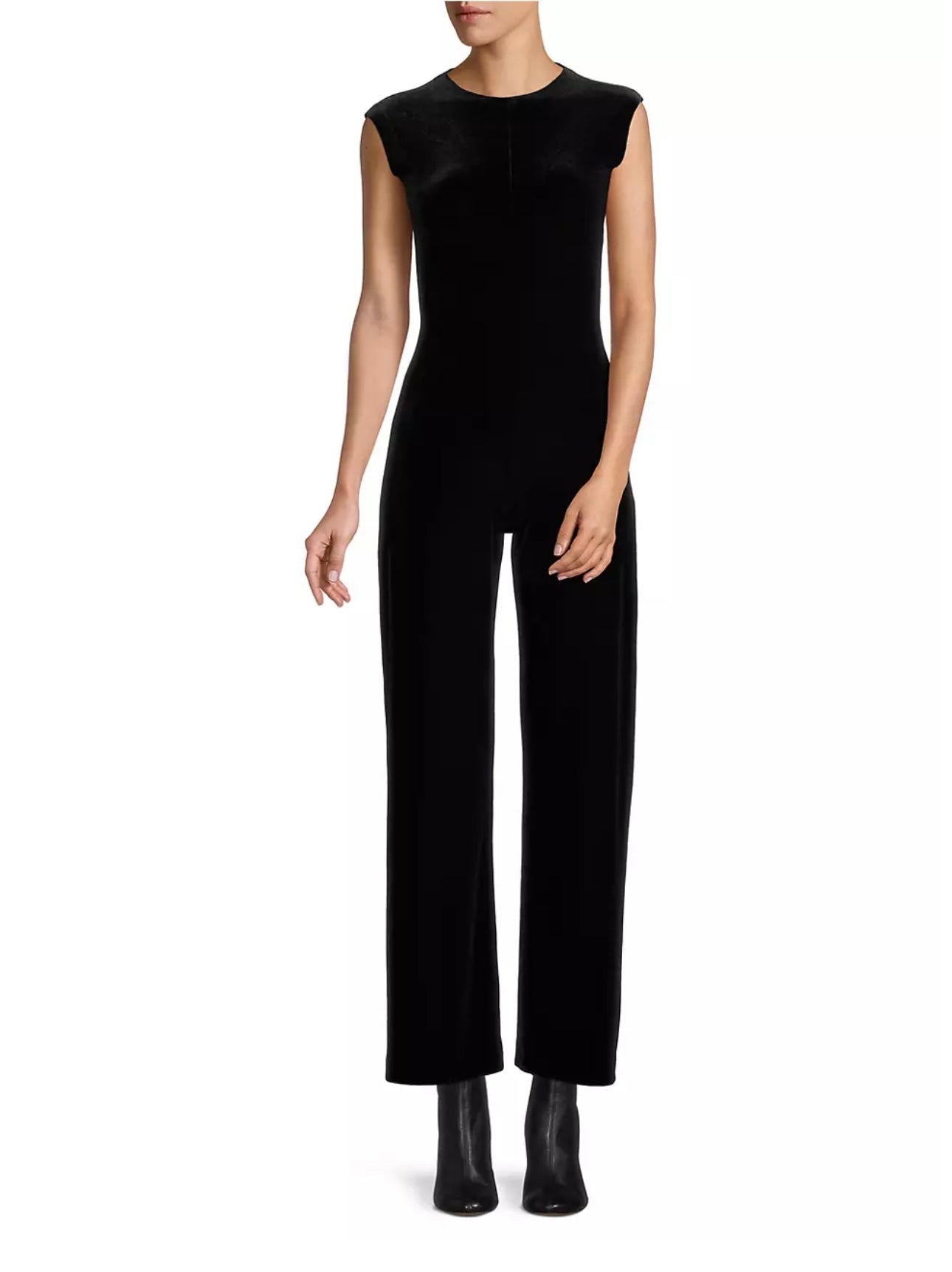 Norma Kamali - Wide Leg Velvet Jumpsuit