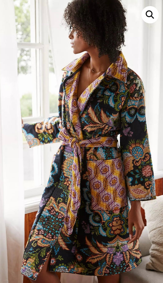 By Anthropologie True PJ Quilted Robe