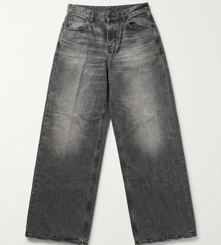 MOUSSY VINTAGE faded grey barrell leg jeans