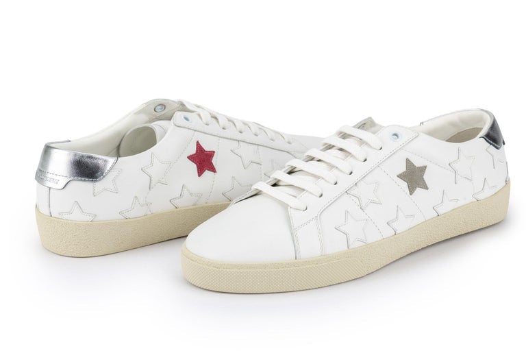 SAINT LAURENT white sneakers with stars