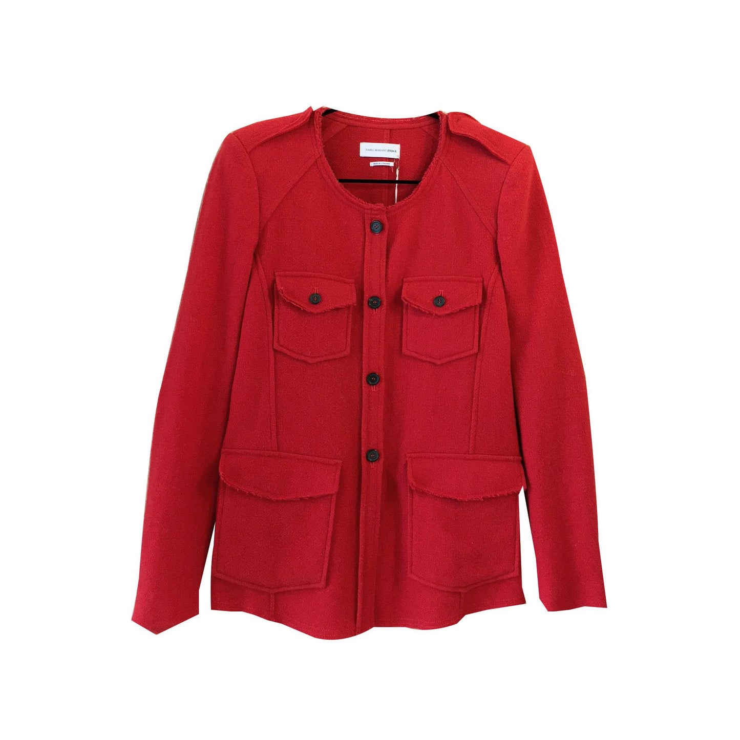 ISABEL MARANT ETOILE red wool blazer jacket