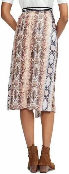 MAJE snake skin midi skirt