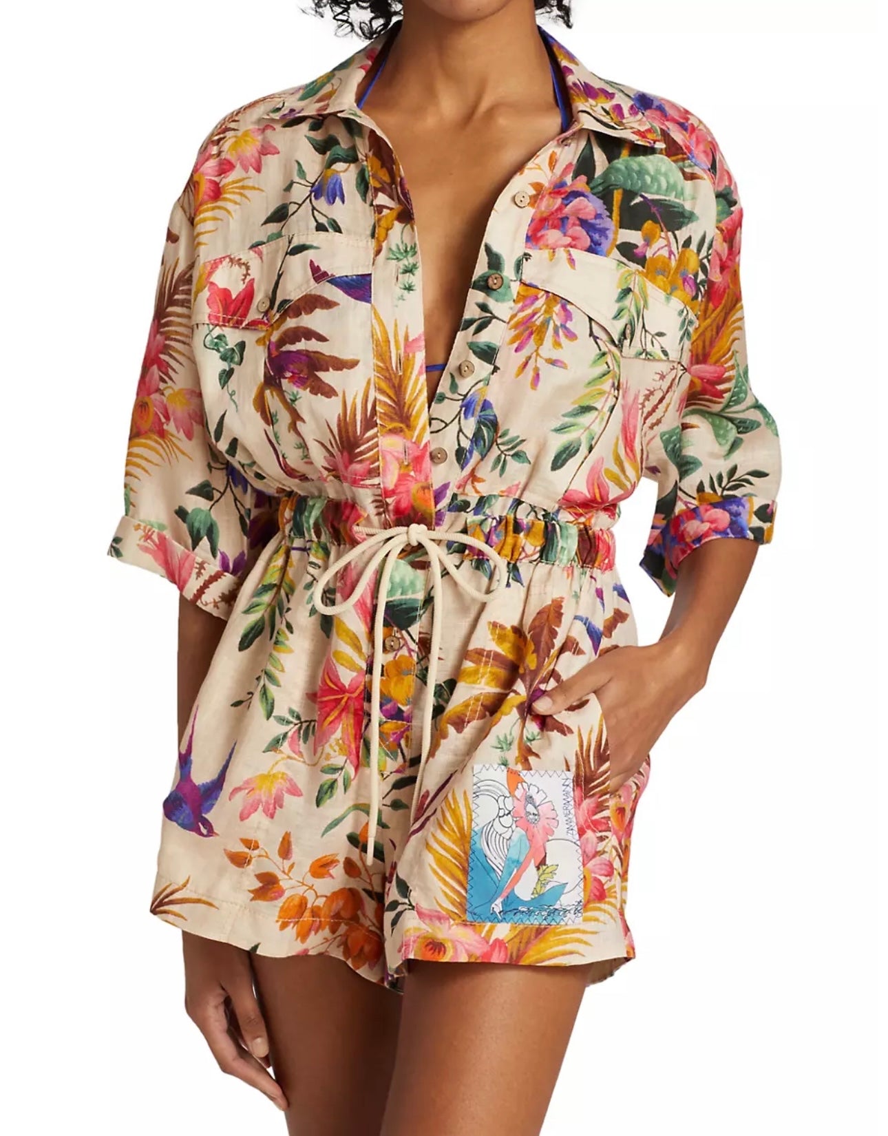 Zimmermann
Tropicana Linen Utility Romper