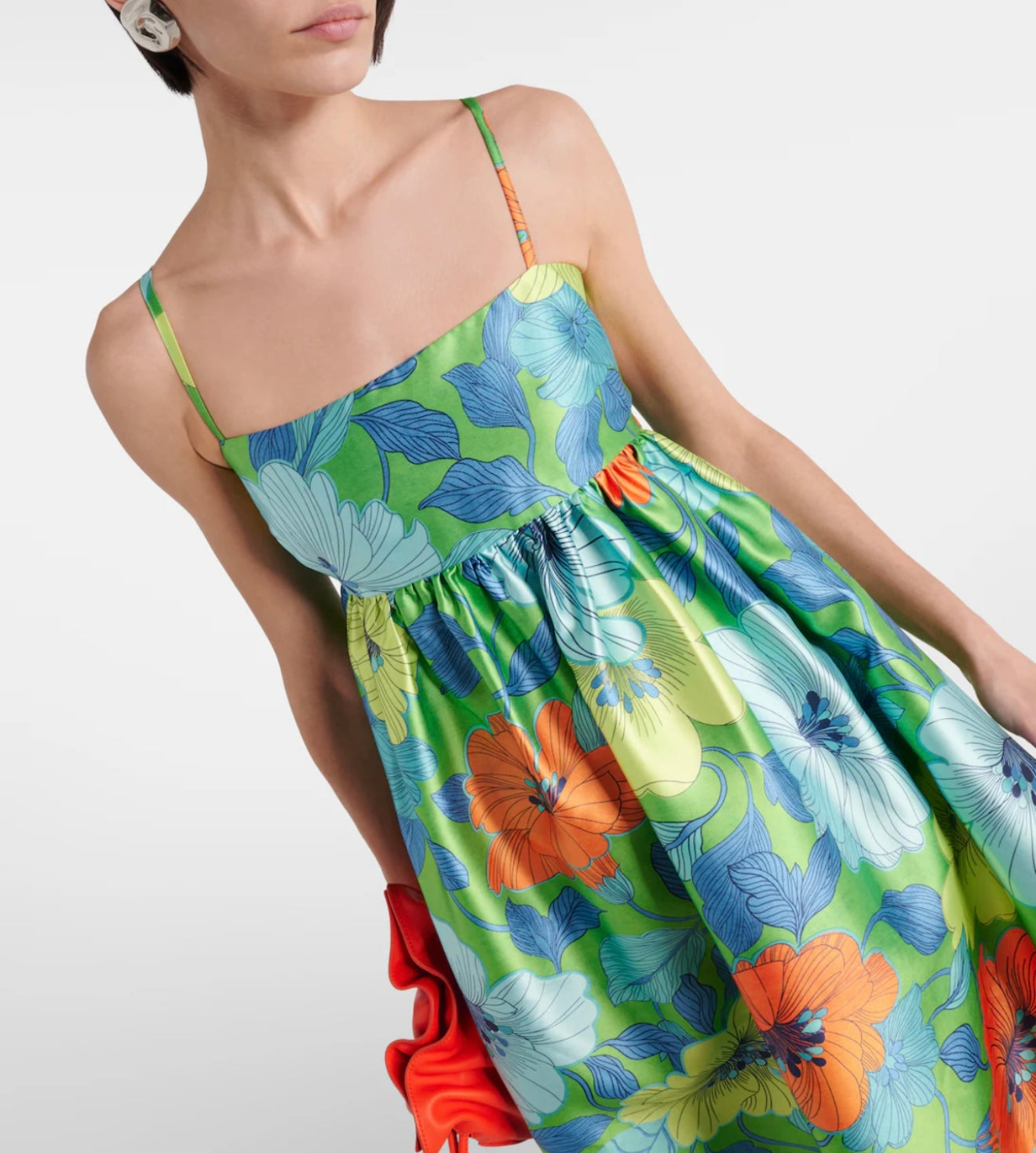 Alémais Floral satin midi dress