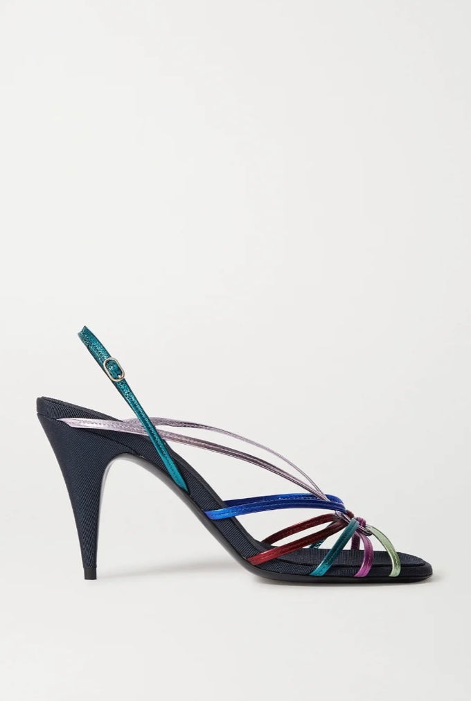 The Row - Odeon Sandal Midnight Metallic Nappa