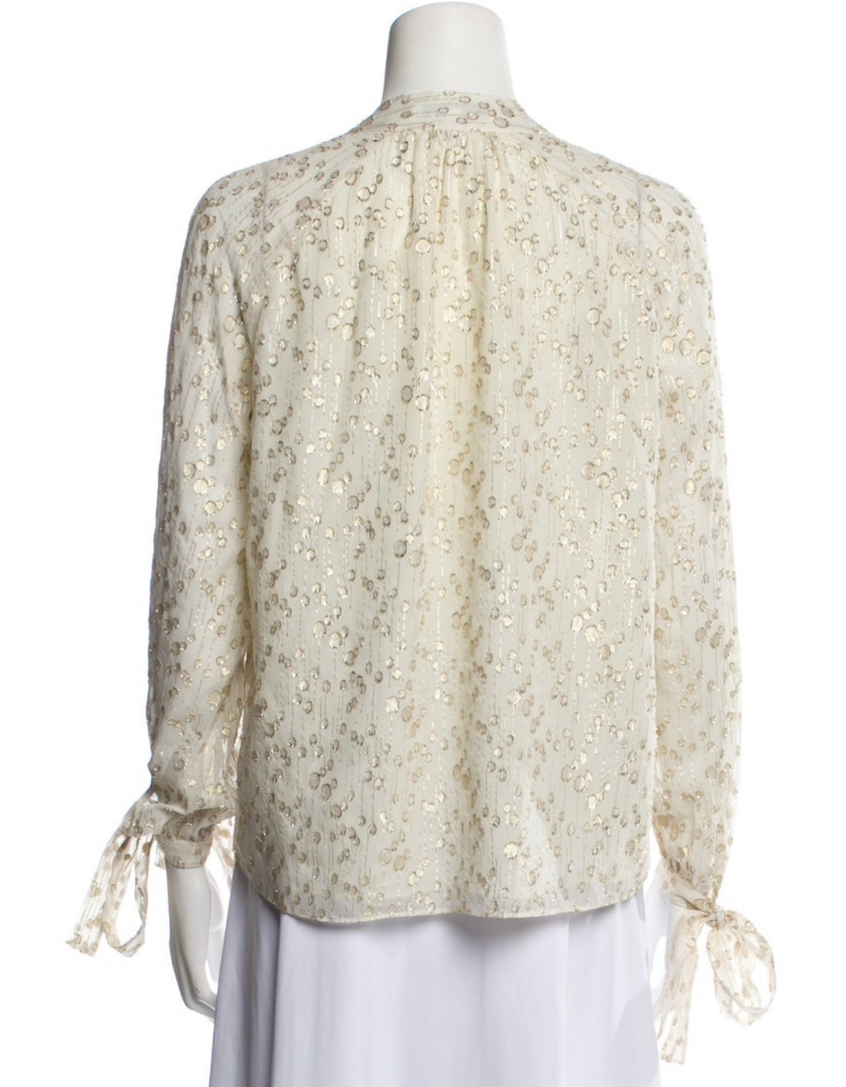 DEREK LAM 10 CROSBY - BLOUSE CREAM/GOLD METALLIC