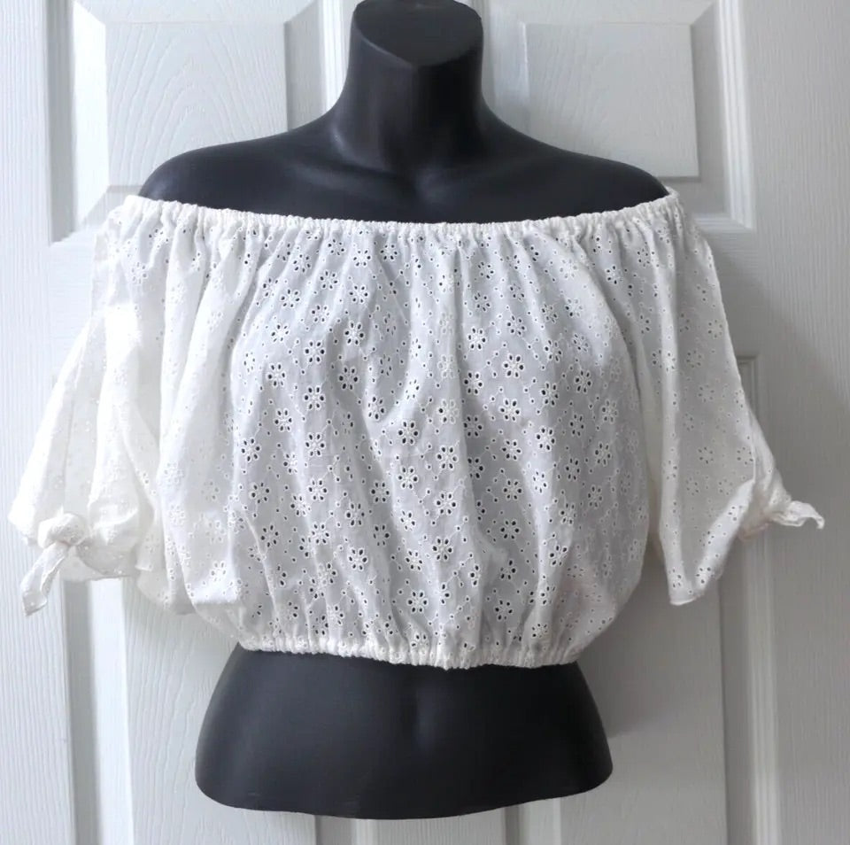 Eberjey Eyelet Cropped Too