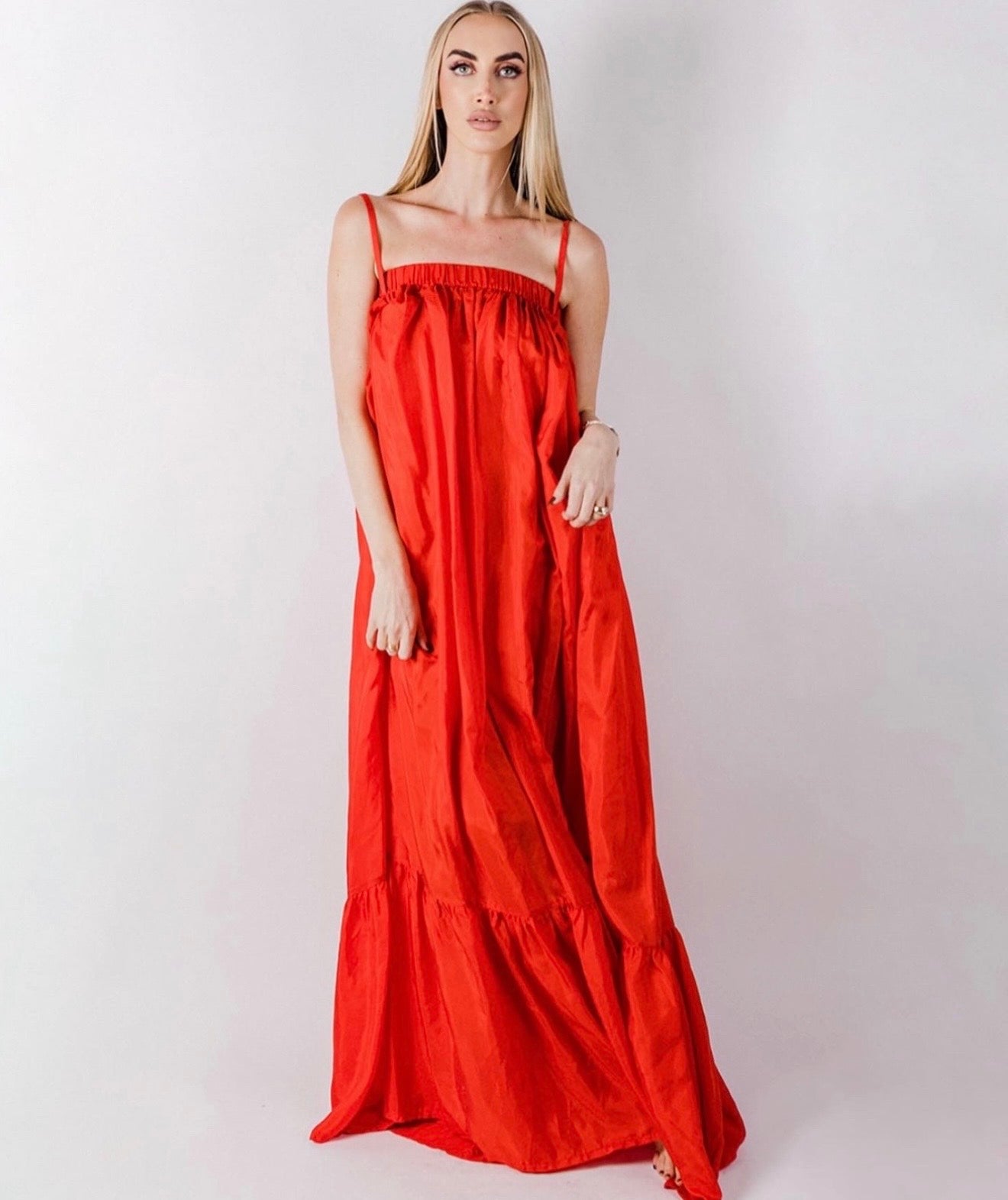 KALITA - Asiri Gathered Silk Maxi Dress