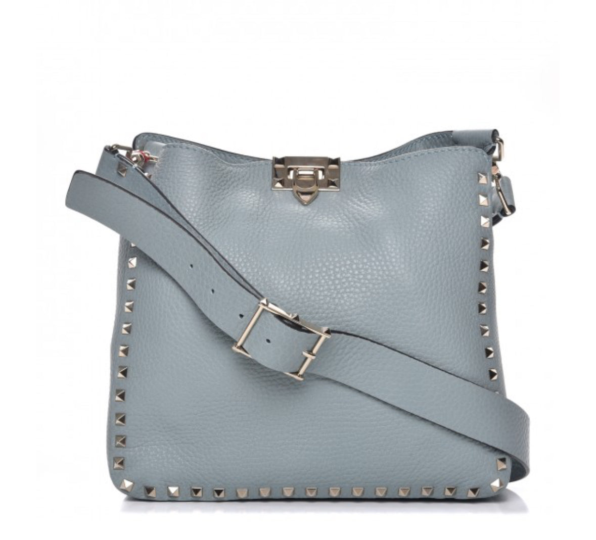 Valentino - Grainy Pebbled Rockstud Hobo bag