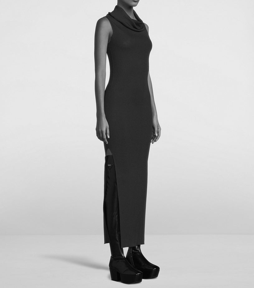 Rick Owens Wool Maxi Bodycon Dress