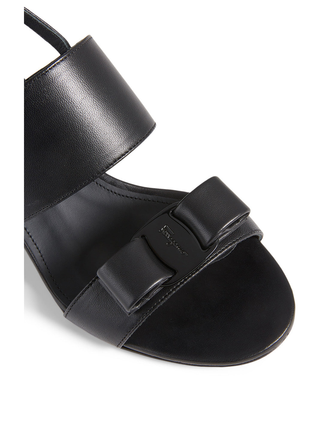 FERRAGAMO block heel sandal with vara bow