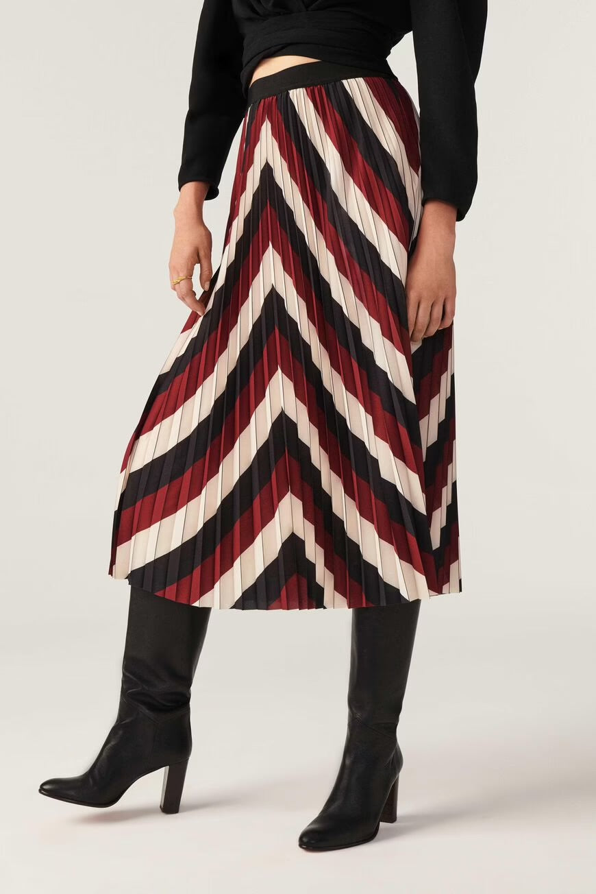 BA&SH pleated midi skirt