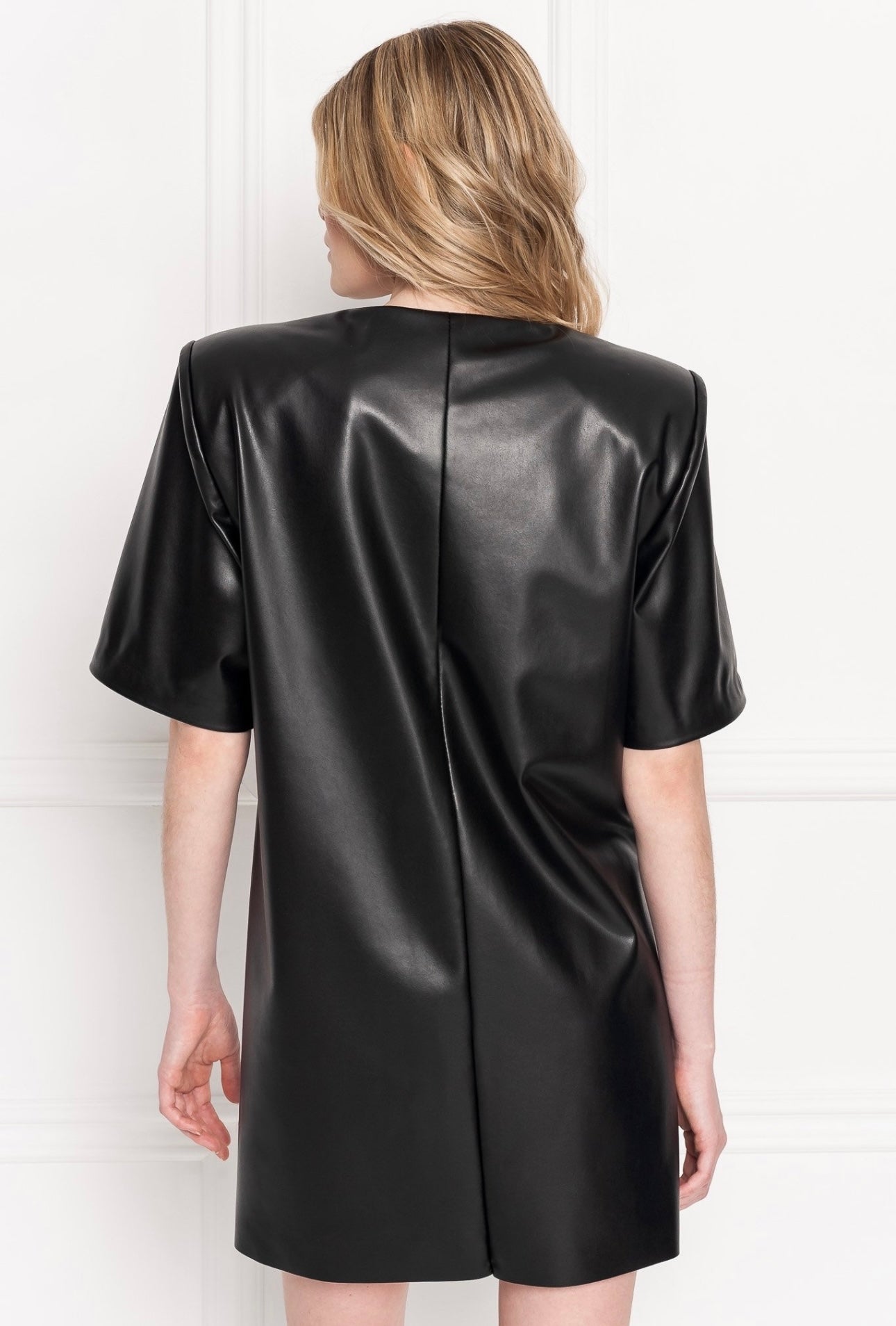 Lamarque- Laveta Vegan Leather Dress- Black